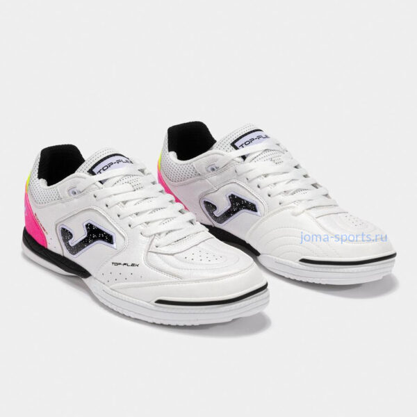 TOPW2532IN_2 Футзалки Joma TOP FLEX IN (бело-розовые)