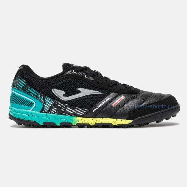 Сороконожки Joma Mundial TF (черно-бирюзовые)
