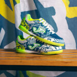 Футзалки Joma TOP FLEX IN (салатово-синие)