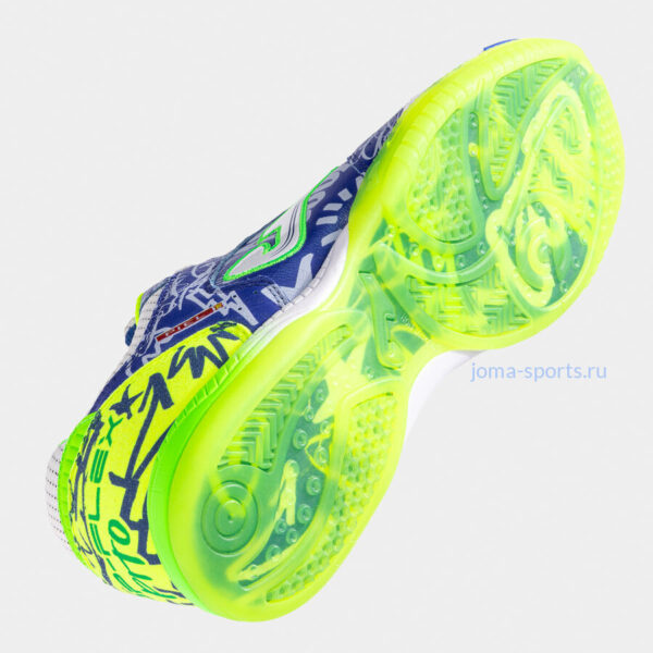 Футзалки Joma TOP FLEX IN (салатово-синие)