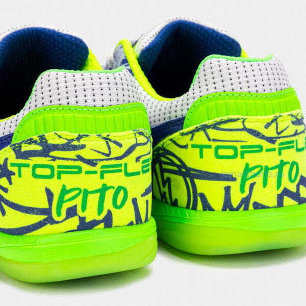 Футзалки Joma TOP FLEX IN (салатово-синие)