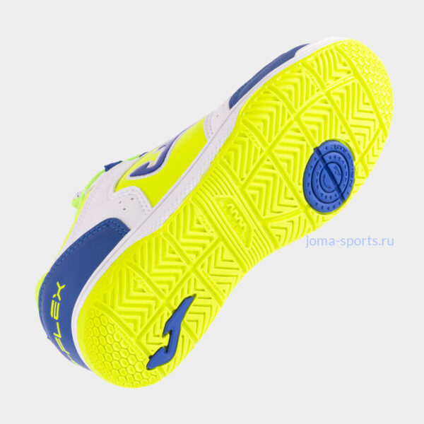 TPJW2402IN_5 Футзалки Joma TOP FLEX IN JR (бело-желтые)