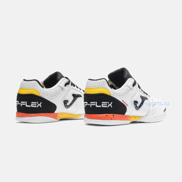 TOPS2632IN_3 Футзалки Joma TOP FLEX IN (бело-оранжевые)