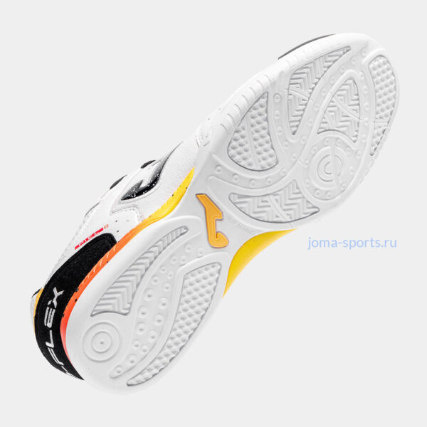 TOPS2632IN_5 Футзалки Joma TOP FLEX IN (бело-оранжевые)