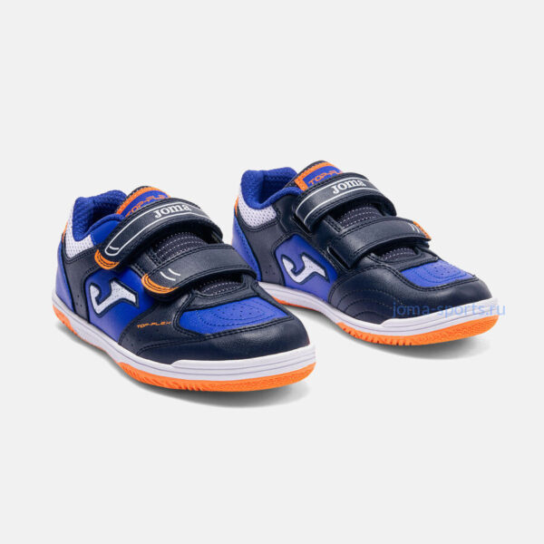 TPJS2603INV_2 Футзалки Joma TOP FLEX IN JR (черно-синие)